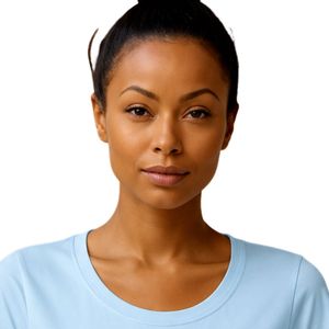 Light Blue Short Sleeve Crew Neck <b>T</b> <b>Shirt</b> with Colorful Jack and Jill Mom Embroidered Lettering Women's Casual Graphic Fashion - Product Image 2