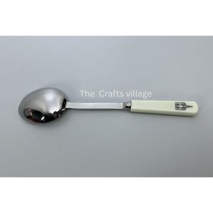 Stainless Steel <b>Serving</b> <b>Spoon</b> with Scouse Handle Durable Metal <b>Spoon</b> for Kitchen Dining Tableware Elegant Design Food <b>Serving</b> - Product Image 2