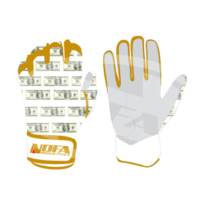 Gants de baseball en cuir véritable de qualité professionnelle, anti-vibrations, mitaines de frappe ambidextres, fermeture à boucle, rembourrés, noir/blanc - Product Image 4