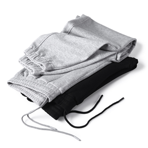 Grijze joggingbroek voor heren, elastische taille, met boord aan de onderkant, casual joggers - Product Image 4