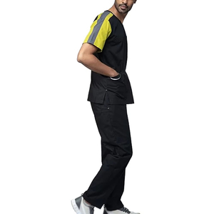 Uniformes Médicos Personalizados al por Mayor para Hombre, Conjuntos de Uniformes de Trabajo con Cuello en V y Manga Corta para Hospitales, Uniformes Médicos para Doctores y Enfermeros - Product Image 1