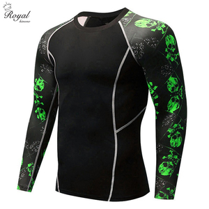 เสื้อรัดกล้ามเนื้อแขนยาวระบายอากาศสำหรับผู้ชายแบบ OEM สำหรับฝึกซ้อม MMA ยิวยิตสู และการต่อสู้แบบ Grappling - Product Image 4