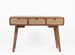 Contemporary Wooden Console Table With Open <b>Storage</b> Shelves <b>For</b> Living Room Entryway Hallway And Office Spaces - Product Image 1