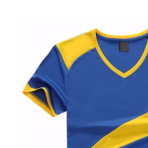 <b>Soccer</b> Blue and Yellow Jersey and Shorts Set with Lightweight Fabric and OEM Private Label Manufacturing Service - Product Image 4