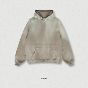 Sudadera con capucha gráfica personalizada de peso pesado Sun Faded Oversize Screen Print Hoodie Acid Wash Vintage Men Pullover Hoodies - Product Image 5