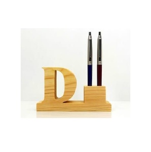 Support à stylos en bois rustique, organisateur en bois naturel de qualité supérieure pour le bureau, le rangement de fournitures de bureau et la décoration de l'espace de travail - Product Image 2