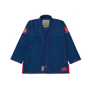 Uniformes de BJJ VENTURA INDUSTRIES, logo personnalisé brodé, boucles de serrage, bleu marine, 100% coton Ripstop 460g, unisexe, style pakistanais - Product Image 1
