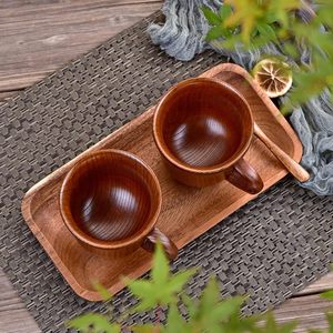 Natural Wood <b>Cup</b> <b>Saucers</b> Set Classic Handmade Eco-Friendly 200mL for Home Office Hotel Business Gifts Handicrafts Wholesale - Product Image 6