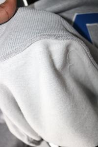 UKCD HEATHER GREY <b>Mock</b> <b>Neck</b> Sweatshirt 100% BLUE Applique Embroidery wide <b>neck</b> Sweatshirt Finer Threads - Product Image 4