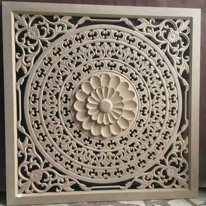 Panneau mural en bois sculpté moderne et attrayant, design antique avec finition parfaite et taille standard. - Product Image 1