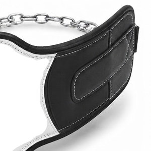 Heavy Duty Steel <b>Chain</b> Leather Dipping <b>Belt</b> With Customized Color Enhance Durability High Performance Workout Wear Gym <b>Belt</b> - Product Image 2