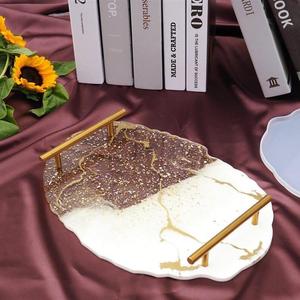 Plateau en résine fait main au design moderne, compatible lave-vaisselle, matériau de qualité supérieure, aspect élégant pour le rangement de cuisine - Product Image 2