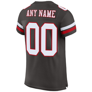 Latest Customizable Printed V Neck Collar Short Sleeve Breathable Quick Dry Pewter White Red Mesh 100% Polyester American - Product Image 3