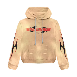 Ensemble de survêtement personnalisé délavé à l'acide 2025 pour homme – Ensemble de jogging noir respirant avec sweat à capuche imprimé et pantalon de jogging, logo de marque - Product Image 4