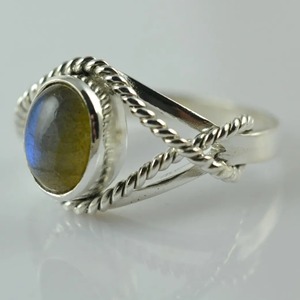Labradorite <b>Ring</b> 925 Sterling <b>Silver</b> Handmade <b>Boho</b> Statement Promise Jewelry for Women Natural Oval Shape Gemstone Jewelry - Product Image 1