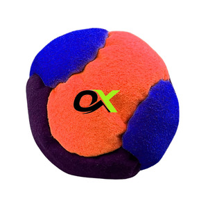 Custom Logo <b>Hacky</b> <b>Sack</b> Footbags PU Synthetic Suede Toy Balls with Multiple Panels and Plastic Pellets Filling - Product Image 4