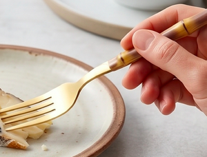 Gold Plated Stainless Steel Flatware <b>Set</b> With <b>Bamboo</b> Handle Modern Design Dishwasher Safe Fork Spoon Knife <b>Set</b> Wedding <b>Cutlery</b> - Product Image 5