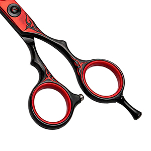 Tijeras para Barba y Bigote de 5'' con Bajo MOQ, Acero Inoxidable, Logotipo Personalizado, Tijeras para Cortar Cabello con Hoja Afilada y Diseño de Llama, para Uso en Salón - Product Image 4