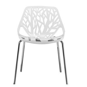 BirdFT Set di 4 Poltrone Stile Nido in Lino Bianco, Resistenti e Confortevoli per Arredamento Casa, Camera da Letto, Soggiorno, Superficie in Moquette - Product Image 1