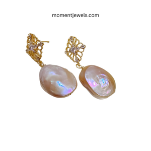 Pendientes de Perlas de Agua Dulce, Estilo Simple, Perlas Genuinas, Elegantes, para Uso Diario, Joyería de Perlas para Mujer - Product Image 4