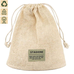 Bolsa de Compras de Algodón para Supermercado, 20x24 cm, Plana, con Logotipo Personalizado, Venta al por Mayor, OEM, Marca Privada, Pedido al por Mayor, Reutilizable, Modelo SS271 - Product Image 1
