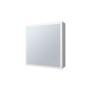 Armadietto bianco per medicinali a 1 anta con specchio incluso per mensole da bagno - Product Image 3