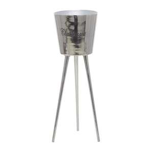 <b>Champagne</b> <b>Ice</b> <b>Bucket</b> Round 9 Inch Diameter 28 Inch Height Stainless Steel Modern Design Rust Resistant Party Use - Product Image 3