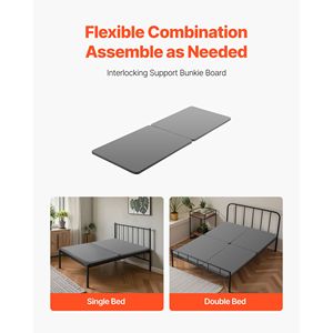 Base letto a castello full size di facile montaggio con doghe da 1,5 pollici, supporto materasso in legno in tessuto Oxford 200D per letto full size - Product Image 4