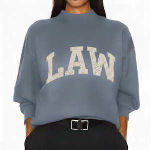 Women Oversized Mockneck Sweatshirt Casual Winter Loose Fit Top Modern Minimal Street Fashion For Comfortable Everyday Wear - Product Image 3