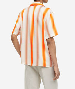 Quick dry men sublimation design <b>short</b> <b>sleeve</b> turn over collar High quality fabric slim fit size button up casual <b>shirt</b> for men - Product Image 3