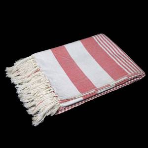 Serviettes de plage Fouta à rayures personnalisées Super Dry, avec pompons, sans sable, grandes, pas chères, fabriquées en Inde - Product Image 5