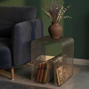 Mesa de Centro de Metal con Diseño de Alambre, Muebles para Sala de Estar y Dormitorio, para Uso en el Hogar, a Bajo Precio - Product Image 4