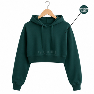 Sweat à capuche court Cosh International Sorority Sisterhood pour femme, bleu, épaules tombantes, style streetwear tendance - Product Image 1