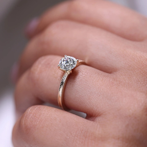 Producto de Moda: Anillo de Diamante de Corte Redondo de 1.50 Quilates Cultivado en Laboratorio, Anillo de Compromiso y Boda, Joyería, Anillo de Oro Amarillo de 14k - Product Image 3