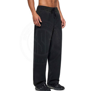 Pantalon de survêtement en molleton bouclette pour homme, coupe décontractée, matière douce et taille à cordon de serrage - Product Image 3