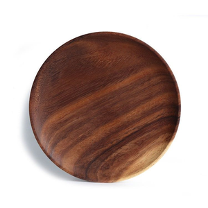 Platos de Madera Clásicos, Platos de Madera Duraderos, Platos de Madera Artesanales para Comedor de Blossom Craft India - Product Image 1
