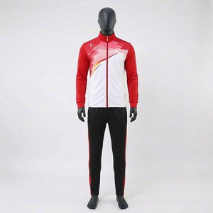 Ensemble de survêtement personnalisé avec demi-fermeture éclair, haut et pantalon de sport, pour le football et les activités de plein air, à manches longues, avec logo personnalisé - Product Image 1