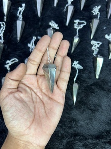 Péndulo de Cristal de Cuarzo Pirita Dorada Natural al por Mayor, Punta Facetada Pulida, para Sanación Metafísica, Radiestesia y Reiki - Product Image 6