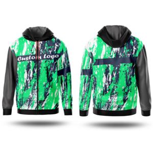 Sweat-shirts à capuche brodés par sublimation, en molleton mélangé polyester-coton, pour l'hiver, pull-over imprimé sur mesure, haute qualité, pour hommes, élégants - Product Image 3