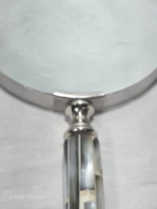 Luxury <b>MOP</b> <b>Handle</b> Magnifying Glass Vintage Mother of Pearl Desktop Magnifier for Reading Decorative Office Corporate Gift - Product Image 4