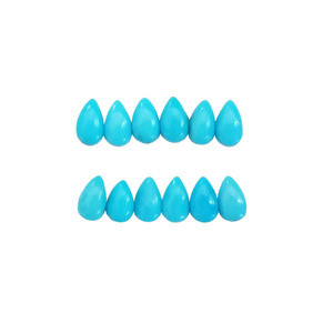 Turquesa Natural de Primera Calidad, Cabujón Cuadrado de 3x3 mm, Corte Liso, Gema Suelta para Joyería - Product Image 2