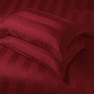 <b>Red</b> Satin <b>bedding</b> <b>Set</b> T-250 Satin 100% Cotton Solid Woven Breathable All-Season Simple Style Home Use - Product Image 1