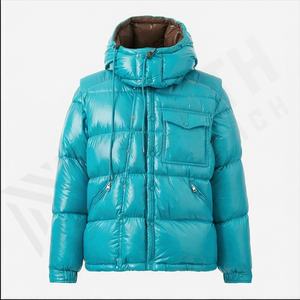 Veste matelassée en coton mince pour hommes pour l'hiver col montant imperméable personnalisable style décontracté revêtement teint en couleur canard vente de gros - Product Image 2