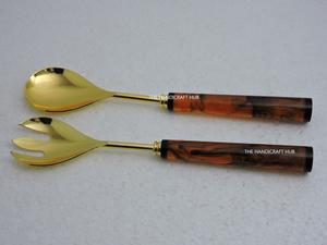 Ensemble de saladiers faits à la main avec des poignées décoratives en métal, design filaire en acier inoxydable et laiton, pour la cuisine - Product Image 6