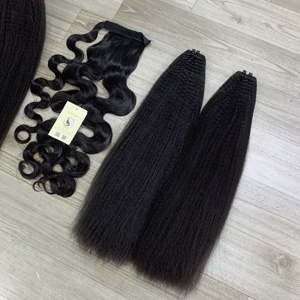 Perruques à lacet frontal HD suisse 5x5, cheveux vietnamiens, ondulation naturelle, raides et crépus, cuticules alignées, vente chaude - Product Image 6