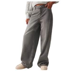 Jeans de mezclilla anchos gris lavado para mujer, cintura alta, ajuste holgado, estilo urbano, moda Y2K, OEM ODM al por mayor - Product Image 1