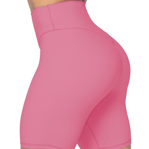 Women Peach Solid Yoga <b>Shorts</b> Plus Size Seamless High Waist Hip-Lifting <b>Tight</b> Spandex/Nylon Four-Way Stretch Breathable Sports - Product Image 6