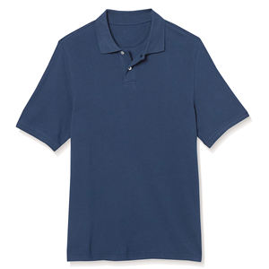 Chemise polo brodée, unie, en coton, polyester et élasthanne, séchage rapide, respirante, performance sportive, polo de golf pour homme - Product Image 1