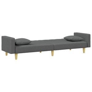 Canapé-lit 2 places en tissu 100% polyester gris foncé, matériau bois et plastique - Product Image 5