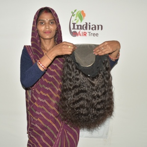 <b>Cheap</b> Deep Wave 6x6 Closure <b>Wigs</b> Crafted 500g Indian Remy Human Hairs Raw Machine Double Weft HD Lace Natural Black Tamil Nadu - Product Image 1